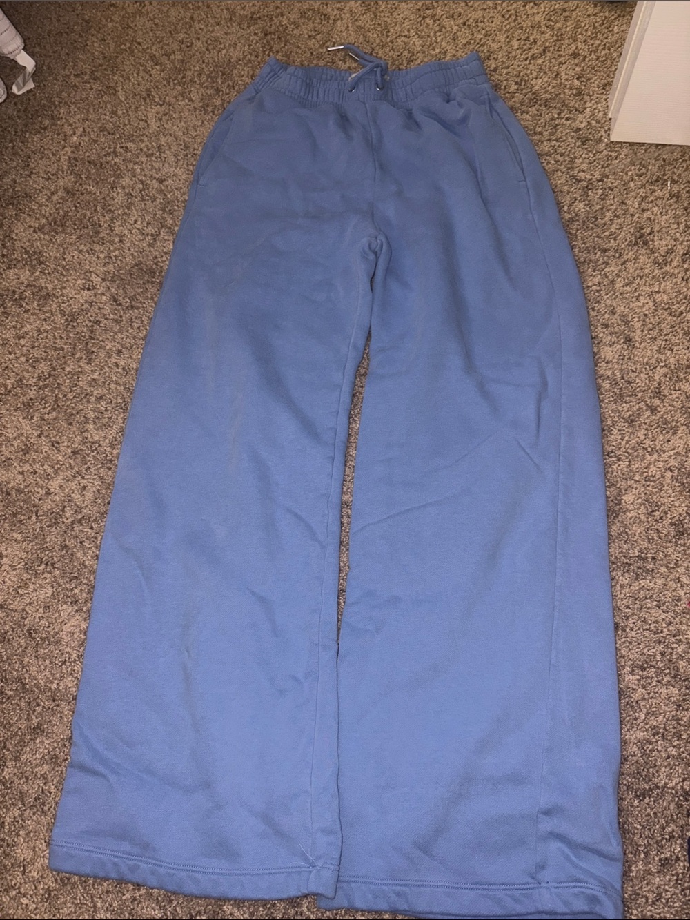 Abercrombie & Fitch Women's Wide-Leg Sweatpants in Periwinkle Blue